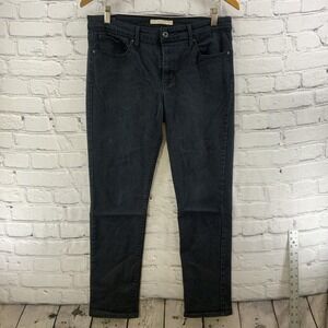 Levi's 712 Slim Black Pants Womens Sz 31 x 30 Skinny